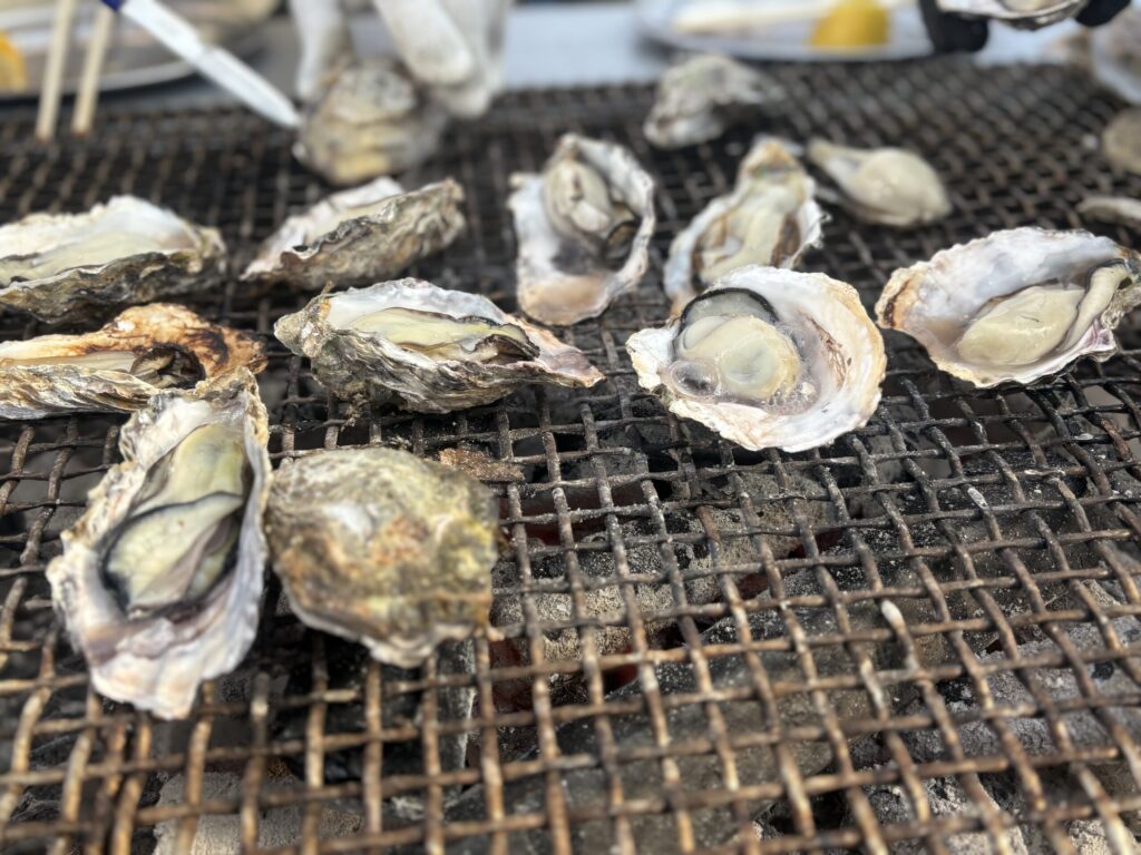 炭火焼牡蠣